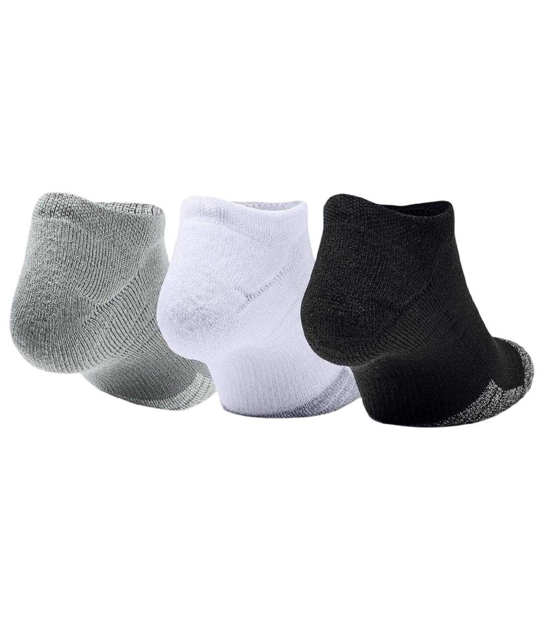 Pack Of 3  Unisex Adult Performance No-show Socks  Black Grey White Under Armour-2