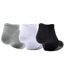 Pack Of 3  Unisex Adult Performance No-show Socks  Black Grey White Under Armour-2