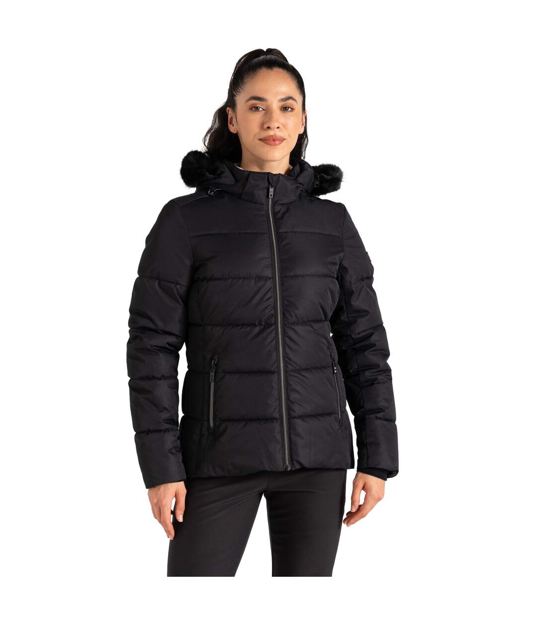 Womens/ladies glamorize v ski jacket black Dare 2B-4