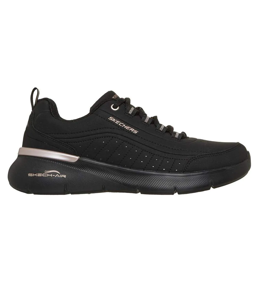 Baskets Sketch-air Dynamight Femme Noir Rose Doré Skechers-3