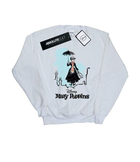 Disney - Sweat MARY POPPINS ROOFTOP LANDING COLOUR - Femme (Blanc) - UTBI12776