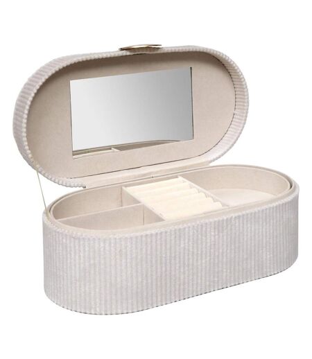 Boîte à Bijoux en Velours Enya 25cm Beige
