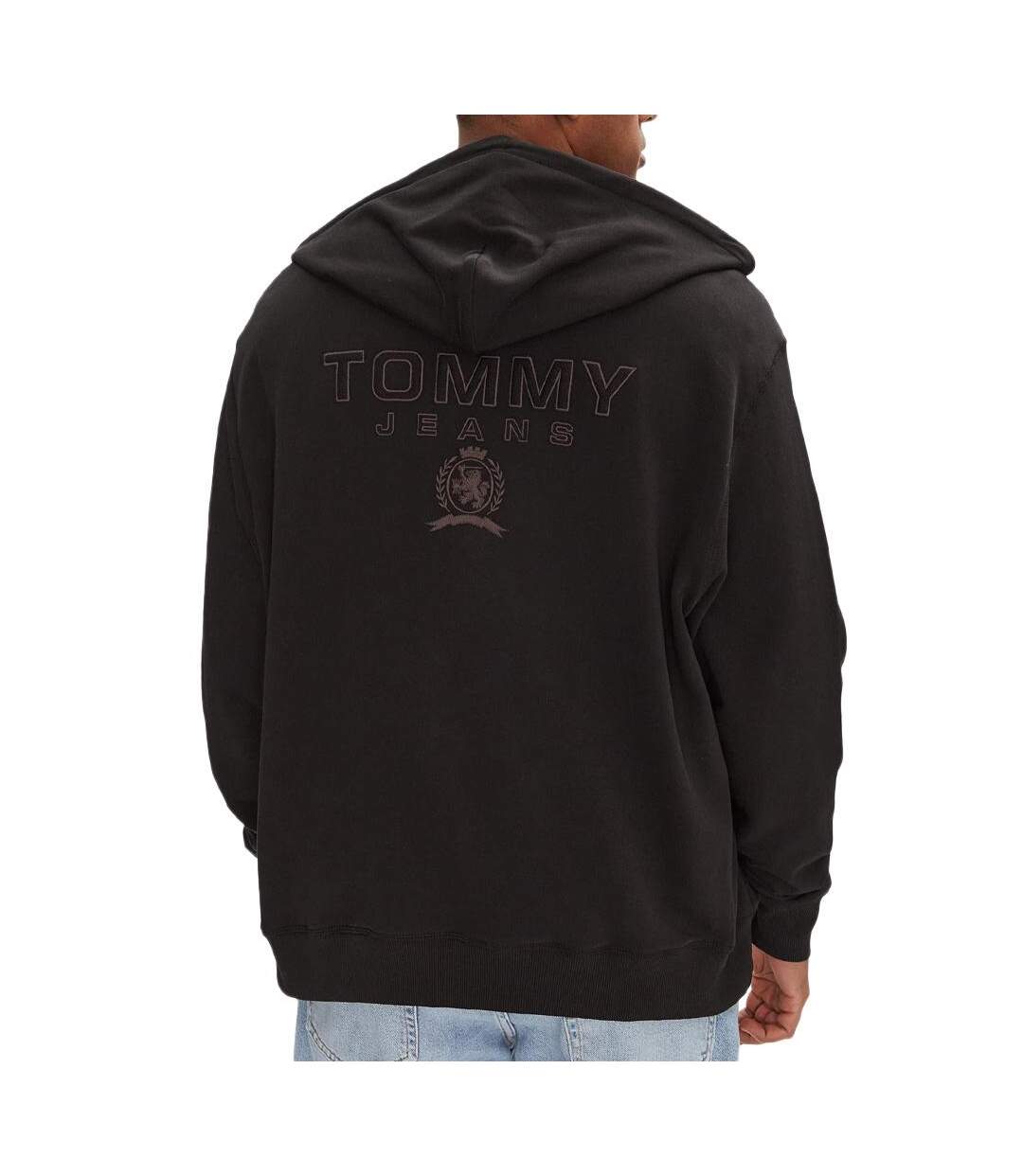 Sweat  zippé noir homme tommy hilfiger varsity tona-2