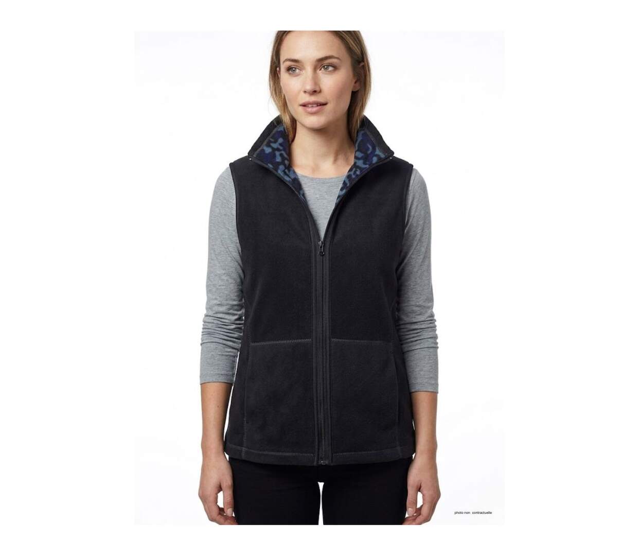 Gilet Polaire Femme Sans Manches Réversible AH1112B (Mayflower)-1