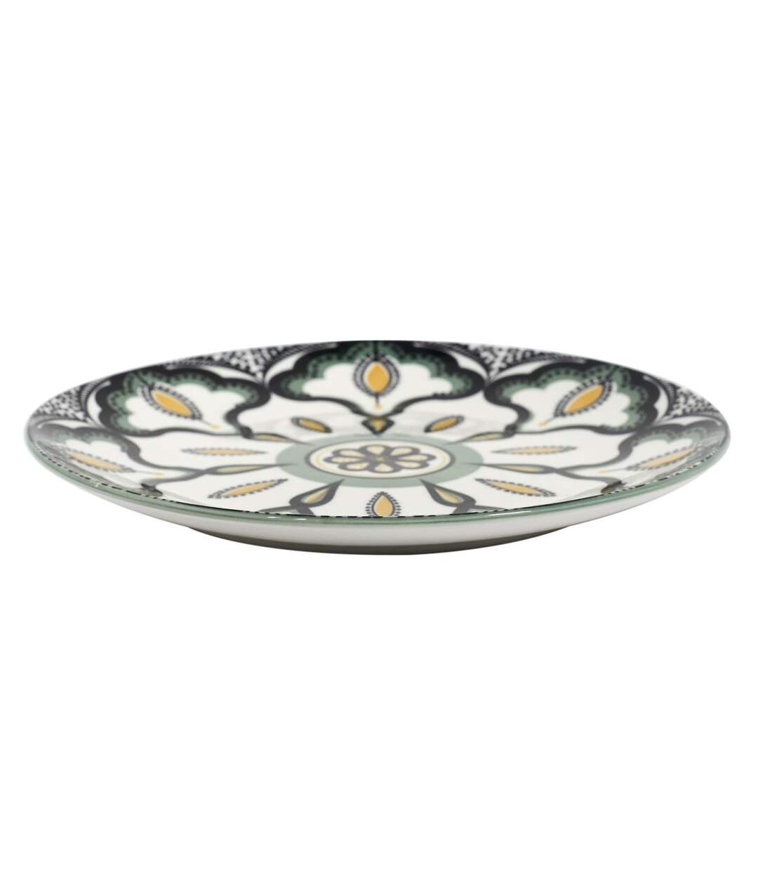 Lot de 6 Assiettes à Dessert Mandala 19cm Vert-2