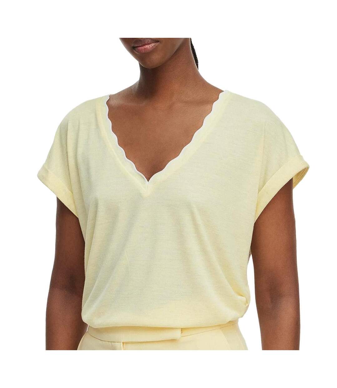 T-Shirt jaune femme morgan diana-1