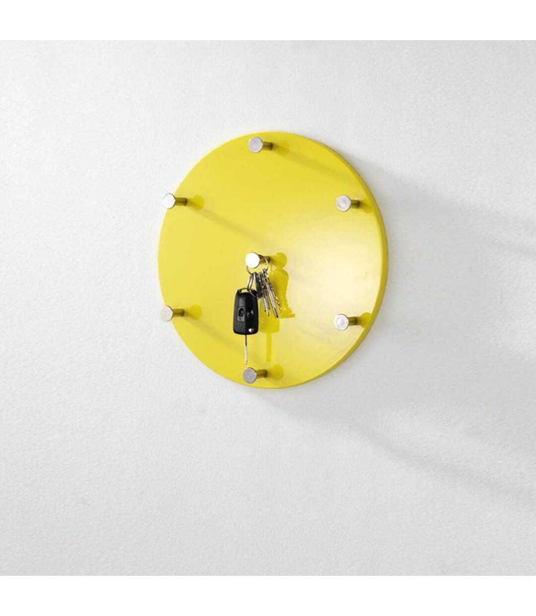 Patère Murale Ronde Kely 35cm Jaune-1