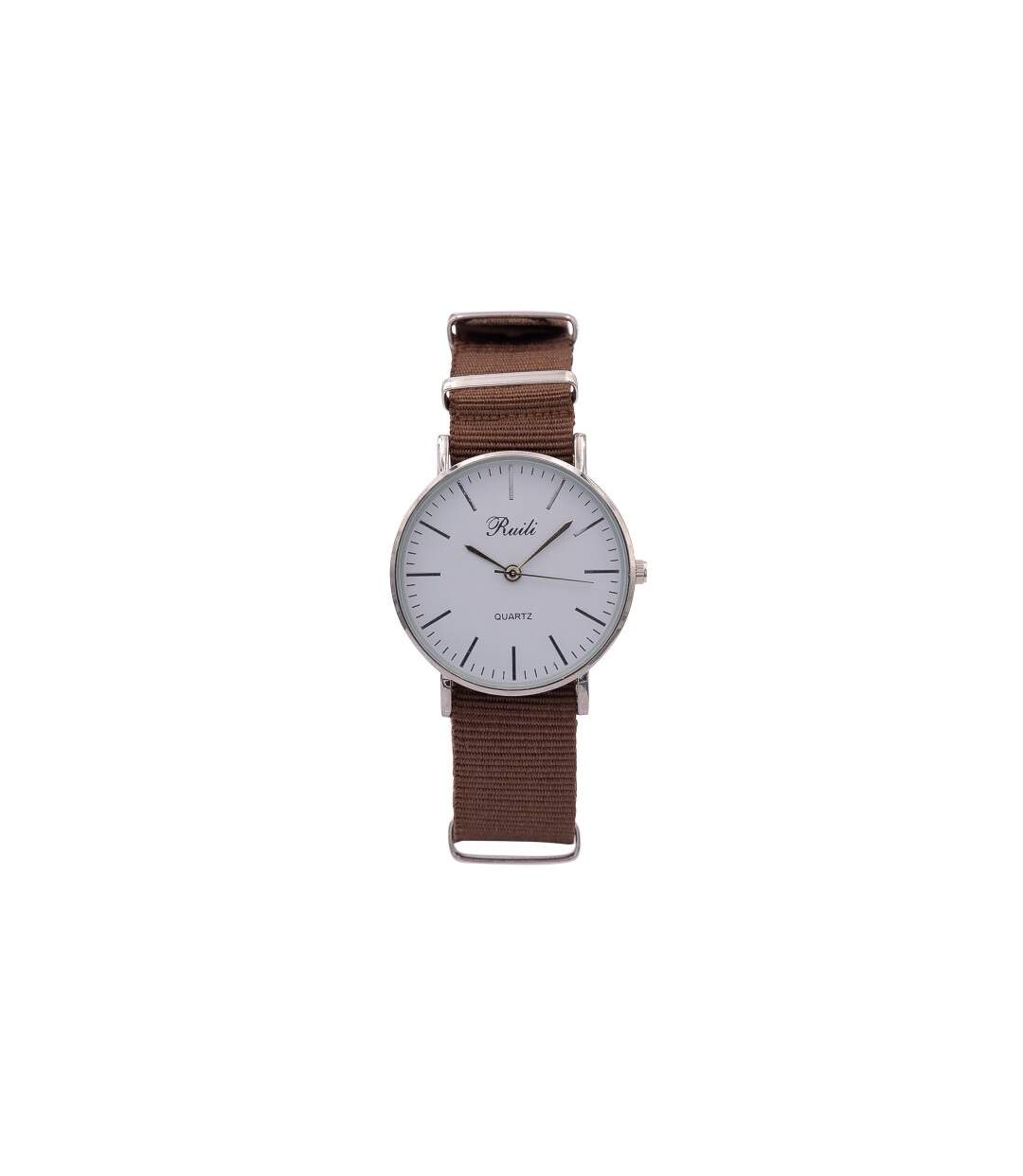 Sublime Montre Homme Tissu Marron CHTIME