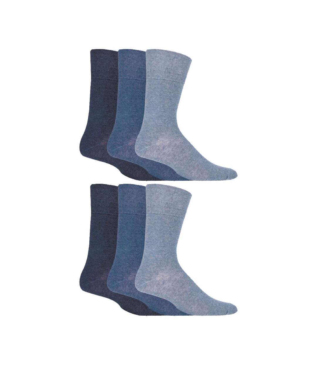 6 Pack Mens Non Elastic Soft Top Cotton Diabetic Socks-1