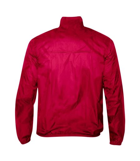 2786 Mens Contrast Lightweight Windcheater Shower Proof Jacket (Hot Pink/ White)