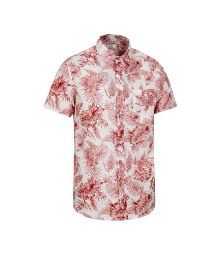 Mountain Warehouse Mens Tropical Leaves Shirt (Rust/White)
