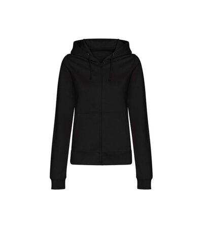 Womens/ladies College Hoodie Deep Black Awdis