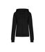 Womens/ladies College Hoodie Deep Black Awdis-1