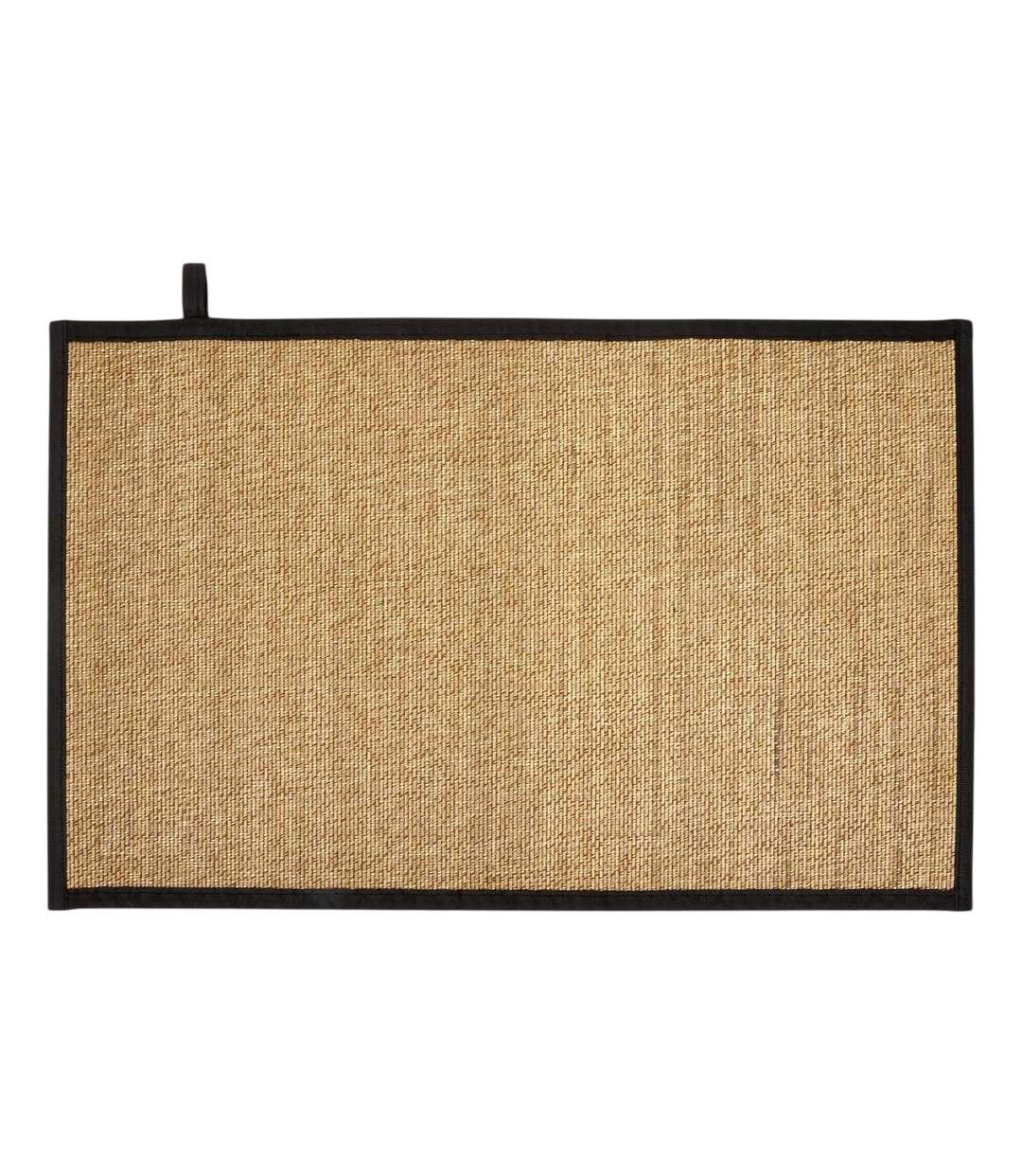 Tapis de Salle de Bain en Bambou Stemy 50x80cm Noir-2