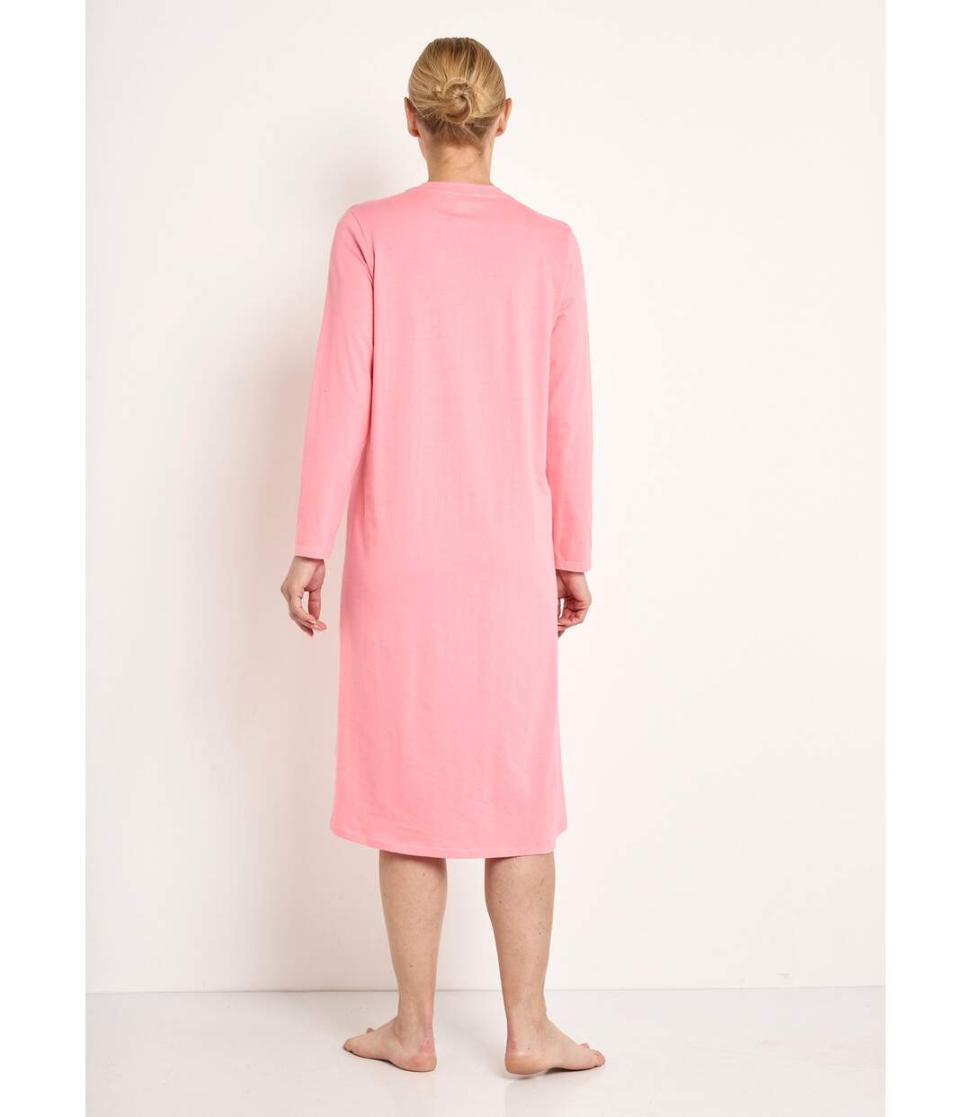 Lot de 2 chemises de nuit coton mi longue-2