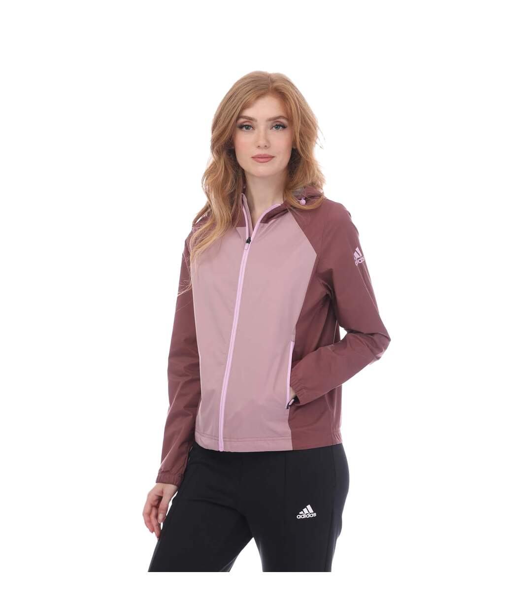Womens/ladies provisional golf jacket burgundy Adidas-1
