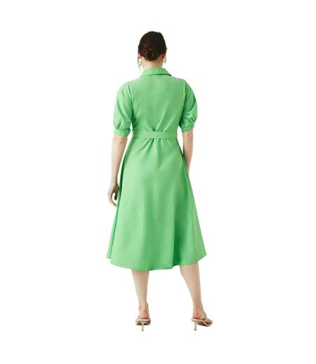 Maine Womens/Ladies Poplin Midi Shirt Dress (Green)