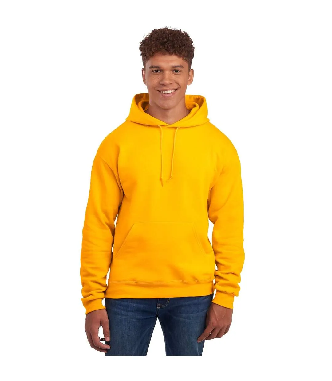 Sweat À Capuche Adulte Jaune Or Jerzees-1