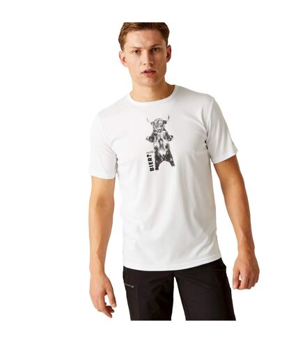 Regatta Mens Fingal Slogan III Bier Highland Cow T-Shirt (White) - UTRG10674