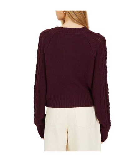 Cardigan Manches Raglan Femme Bordeaux Brave Soul