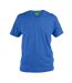 T-shirt col v signature-2 homme bleu Duke