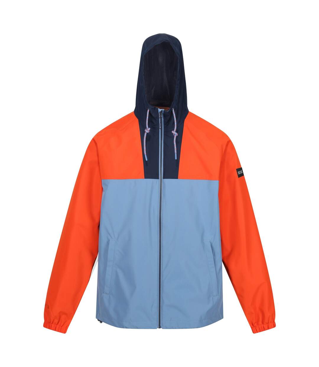 Mens Belcastel Waterproof Jacket Rusty Orange Coronet Blue Navy Regatta-1