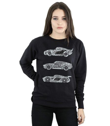 Disney Sweatshirt Cars Text Racers Femme/Femme (Noir) - UTBI3366