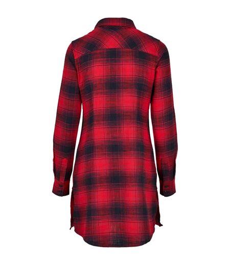 Robe Chemisier Femme Bleu Foncé Rouge Urban Classics