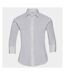 Russell Collection Womens/Ladies Easy-Care Fitted 3/4 Sleeve Formal Shirt (White) - UTPC5855