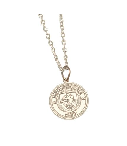 Manchester City FC Silver Plated Crest Necklace & Pendant (Silver) (One Size) - UTTA11045