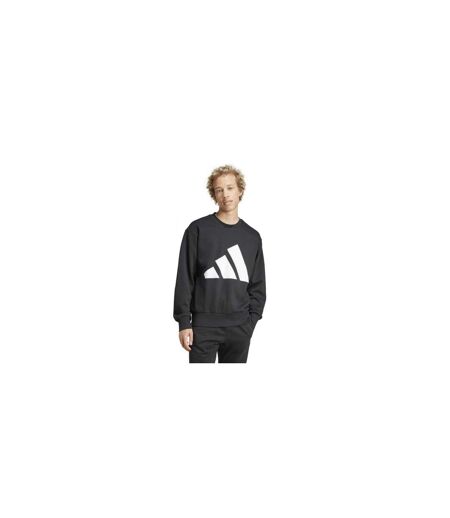 Mens Logo Crew Neck Sweatshirt Black Adidas