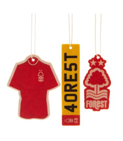 Nottingham Forest FC Air Freshener (Pack of 3) (Red/Yellow) (One Size) - UTSG31357