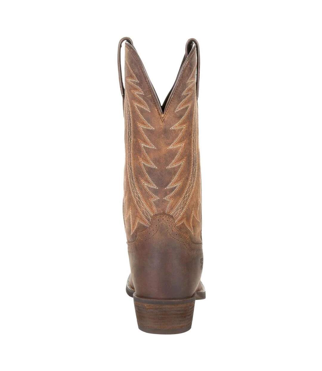 Mens Rebel Frontier Full Grain Leather Cowboy Boots Distressed Sunset Brown Durango-2