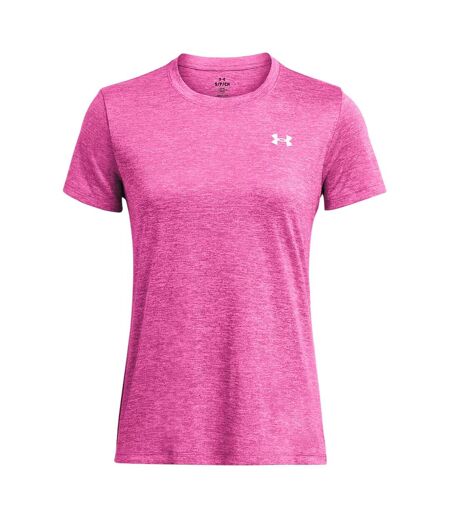 T-shirt Manches Courtes Motif/style À Nœud Femme Rose Blanc Under Armour