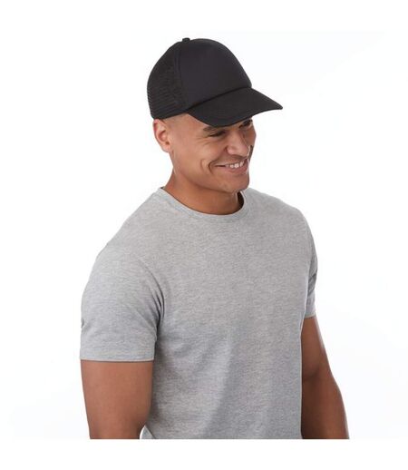 Bullet Trucker 5 Panel Cap (Solid Black) - UTPF978