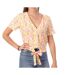 Top imprimé jaune/rose femme vero moda measy-1