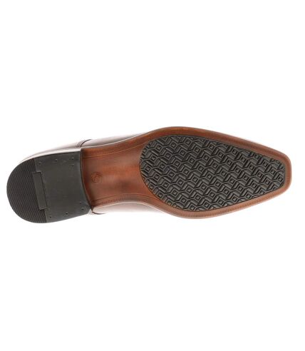 Base London Mens Seymour Leather Derby Shoes (Burnt Brown) - UTFS9181