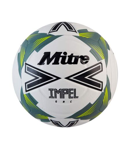 Mitre - Ballon de foot IMPEL ONE (Blanc / Noir / Vert) (Taille 4) - UTCS1921