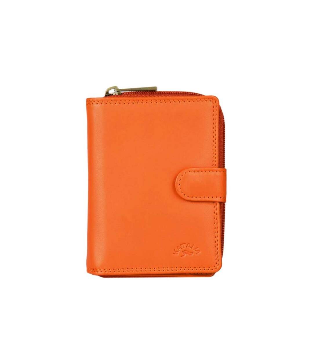 Katana - Portefeuille compact en cuir - orange - 8741-1