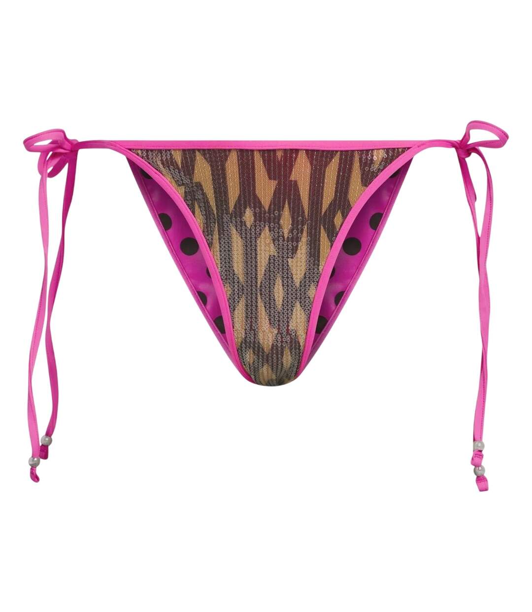 Bas De Maillot De Bain Motif/style Monogramme Ivy Park Femme Marron Rose Adidas-2