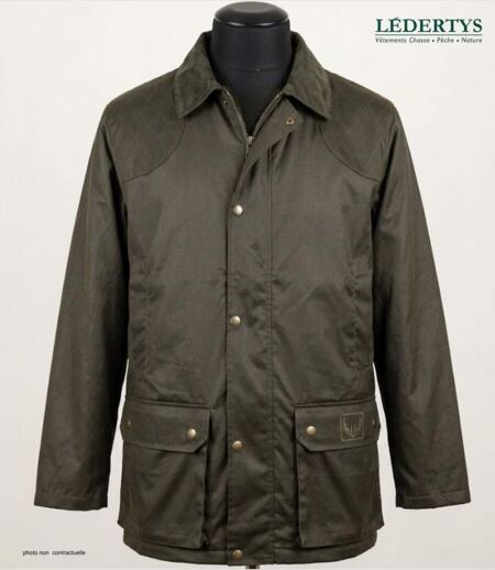 LEDERTYS LY0007 — Veste de chasse coton & polyester kaki : la robustesse tout-terrain avec carnier PVC