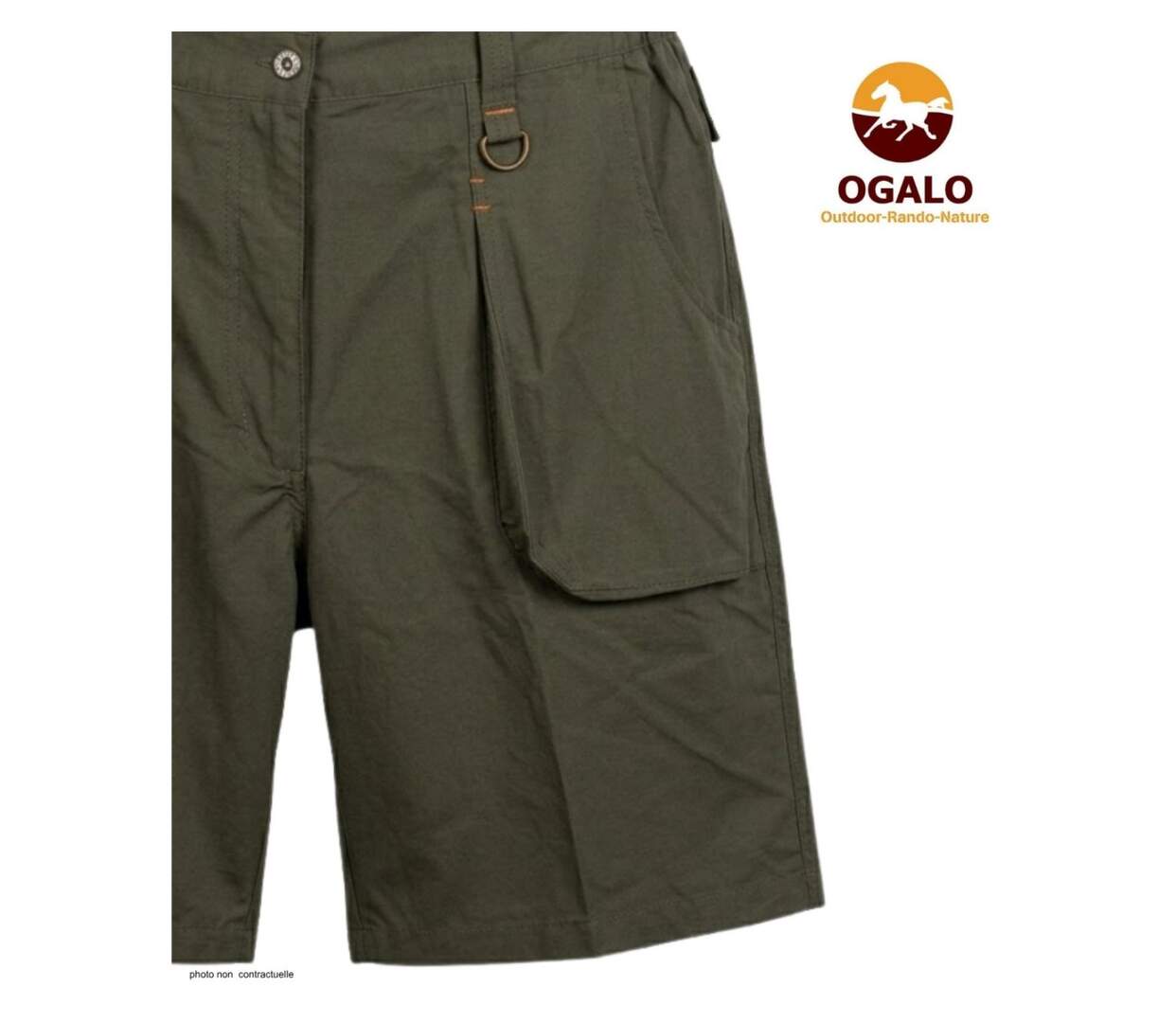 Short randonnée homme OGALO SE9012 taupe : la légèreté et la résistance du polyamide technique-4