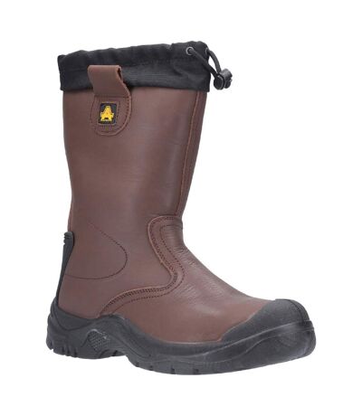 Mens Fs245 Antistatic Leather Safety Rigger Boot Brown Amblers