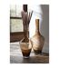 Vase Design en Verre Joni 70cm Marron Ambre-2