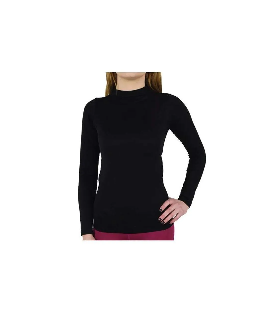 T-shirt Manches Longues Femme Noir Gym Hero-1