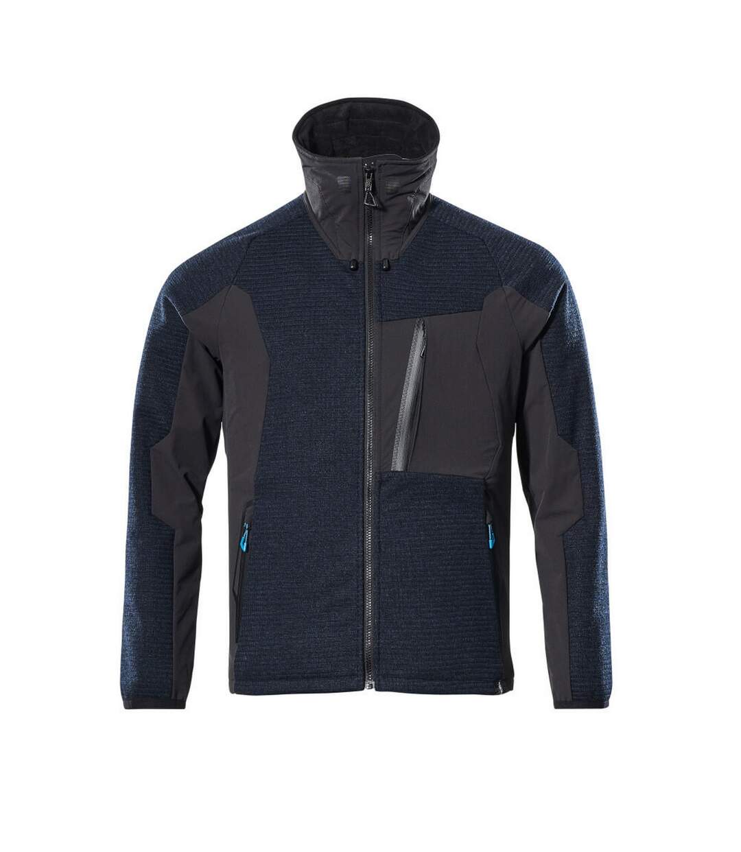 Mens Advanced Knitted Full Zip Jacket Dark Navy Black Mascot-1