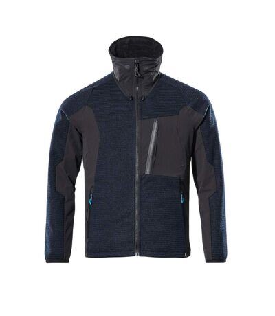Mens Advanced Knitted Full Zip Jacket Dark Navy Black Mascot
