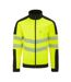 Mens Hi-vis Soft Shell Jacket Yellow Black Dunlop-1
