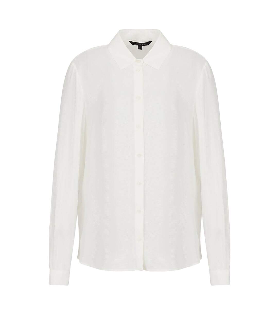 Womens/ladies Plain Soft Touch Shirt White Armani Exchange-2