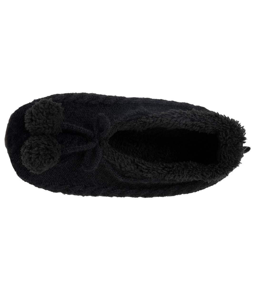 Isotoner Chaussettes d'intérieur femme maille torsadée - fourrées, antidérapantes-2
